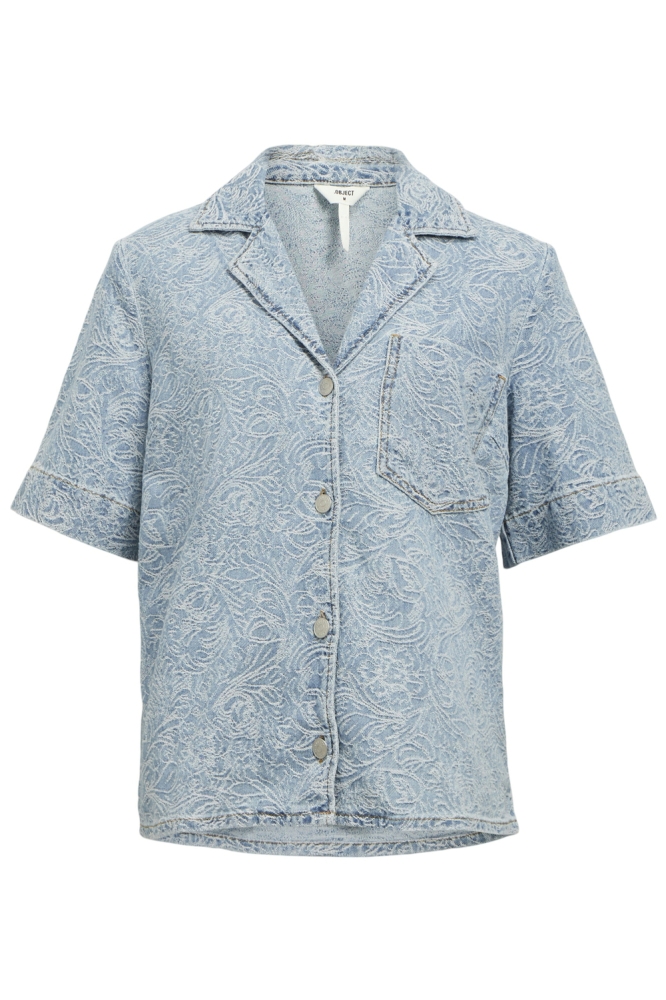 OBJMIRWA RE S/S DNM SHIRT 138 23046421 LIGHT BLUE DENIM